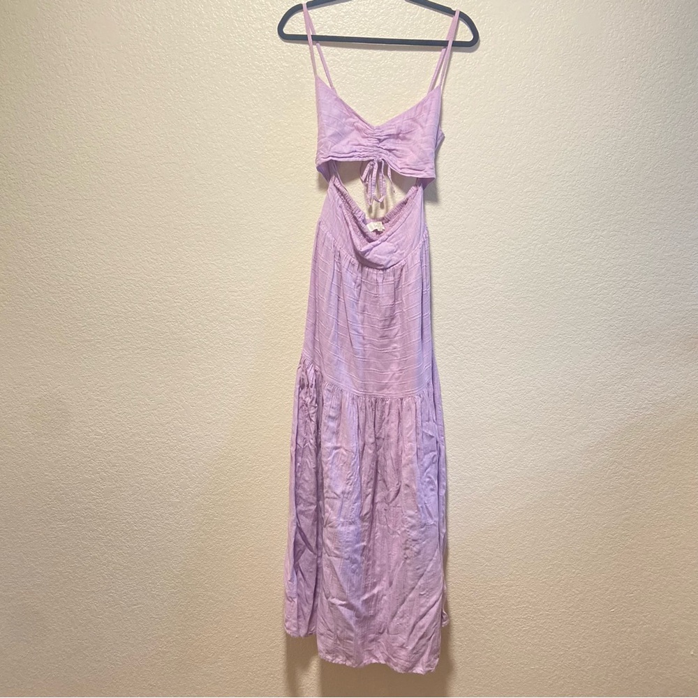L Space Revolve purple Zuri dress maxi cut out size large